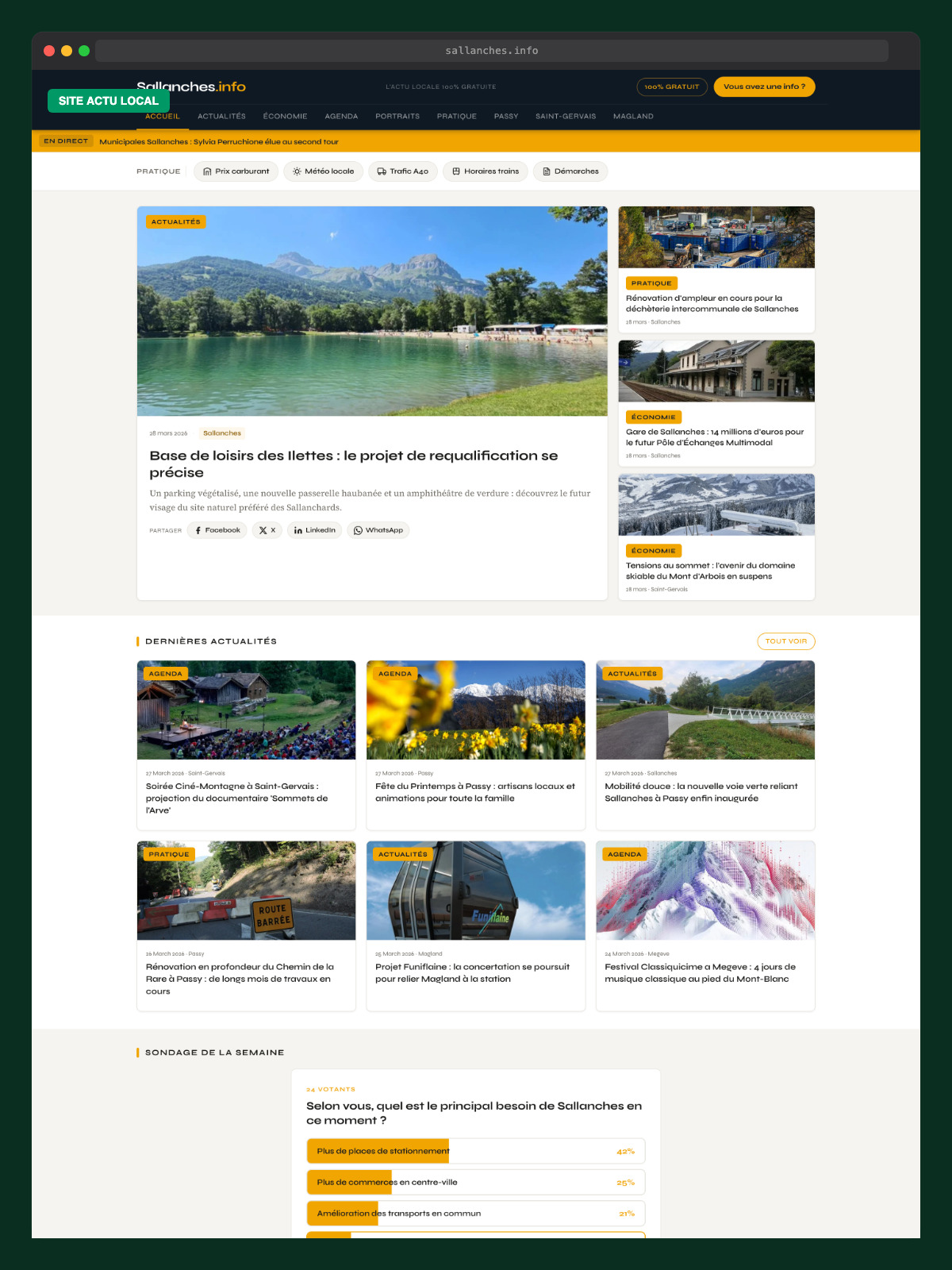 Site information locale Sallanches.info